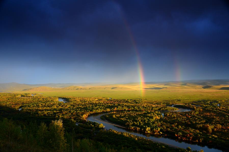 Autumn scenery of Ergun in Inner Mongolia