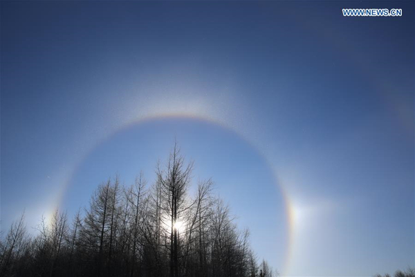 Solar halo seen in Inner Mongolia