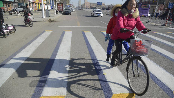 3D zebra crossings for Hohhot