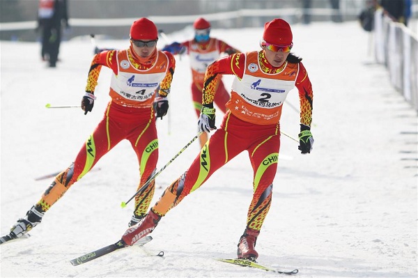 China’s female team triumphs in cross-country skiing