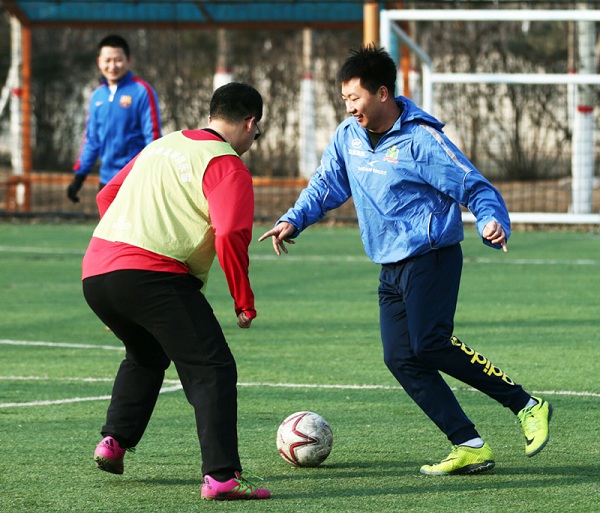 Soccer cage fun in Hohhot