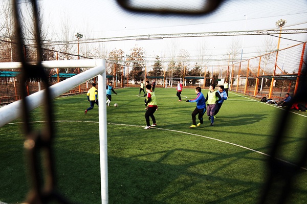 Soccer cage fun in Hohhot