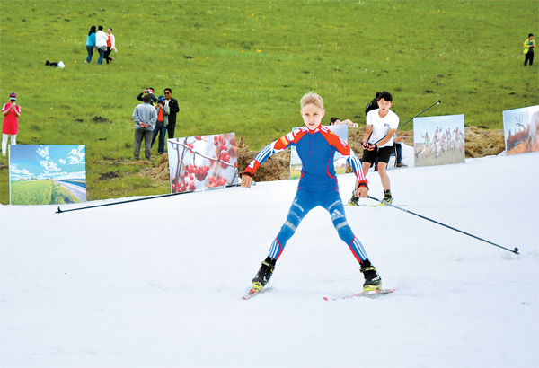 China-Russia-Mongolia summer skiing in Yakeshi