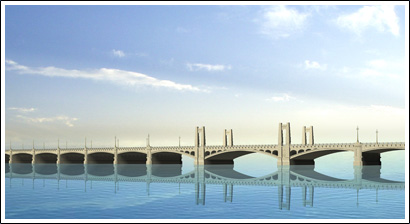 Datong city landscape-bridges