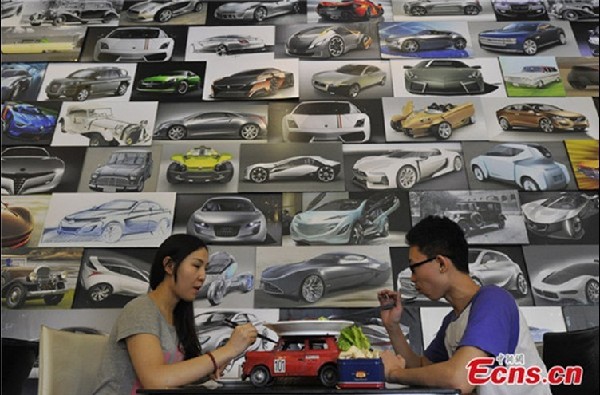 Car-themed restaurant in Taiyuan, Shanxi