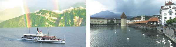 Take a lunch cruise on Lake Lucerne, even in winter