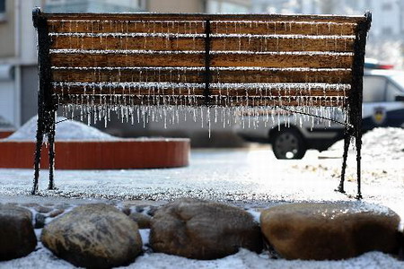 Frozen rain: beauty of disaster