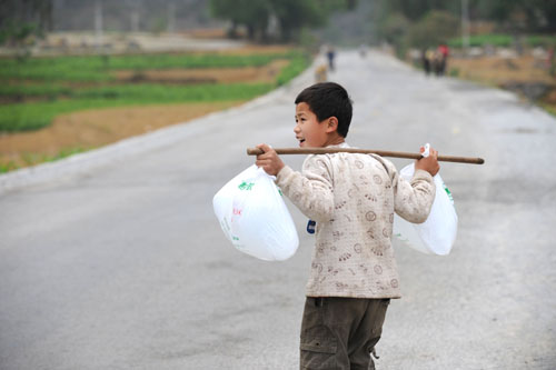 Students receive donated water