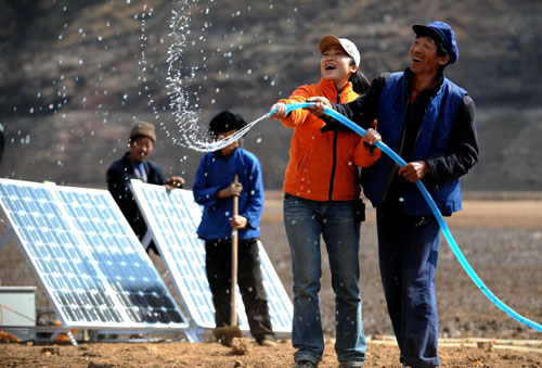 Solar power helps water supply