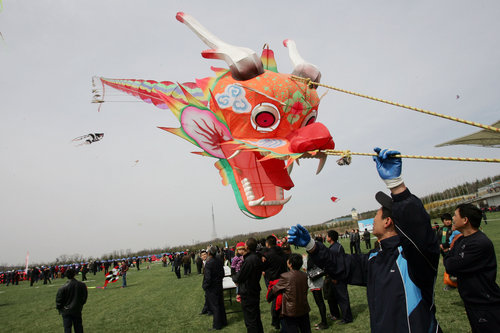 kites fly high in Weifang