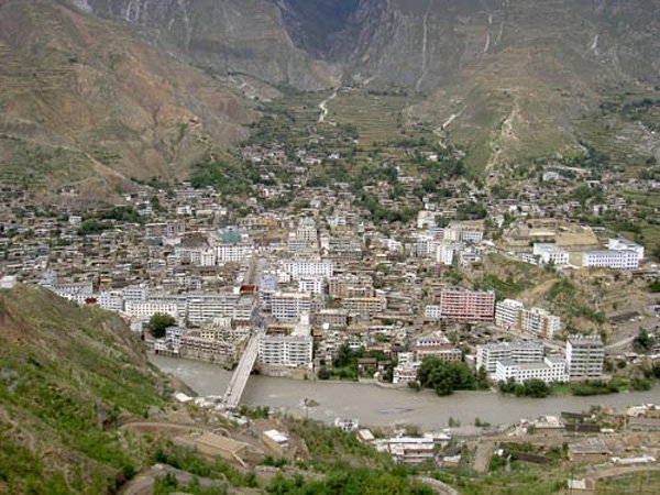 Zhouqu county before mudslide