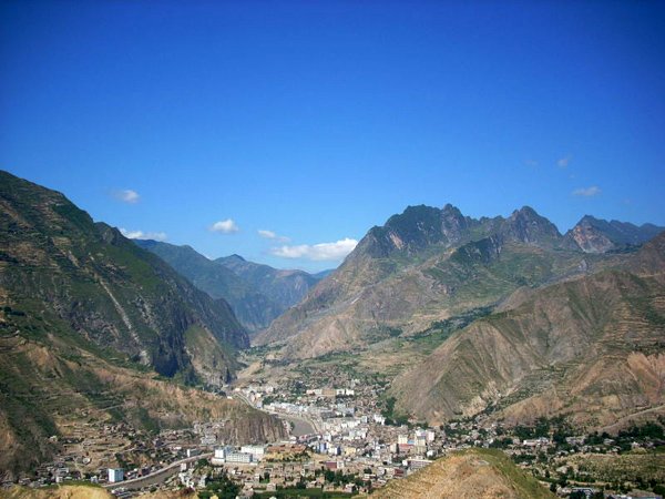 Zhouqu county before mudslide