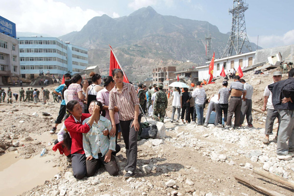 Sorrow in the air after NW China landslide