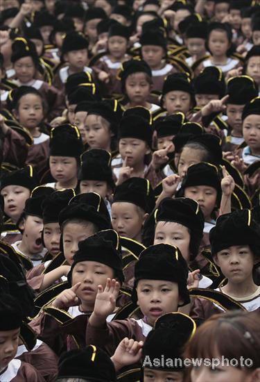 A Confucian ceremony for young learners