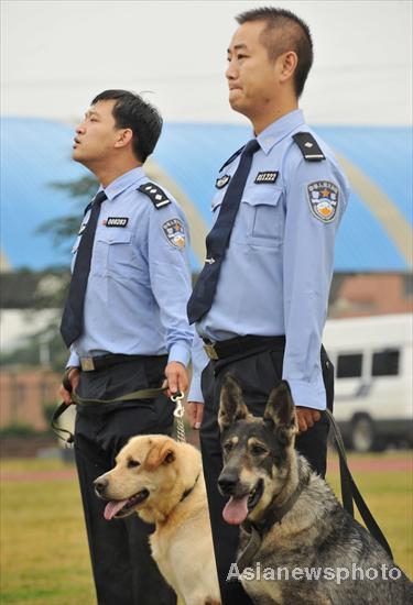 20 sniffer dogs leave for Guangzhou Asian Games