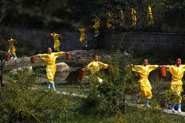 Welcome guests with martial arts