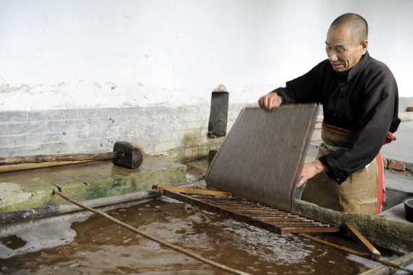 Ancient art of papermaking