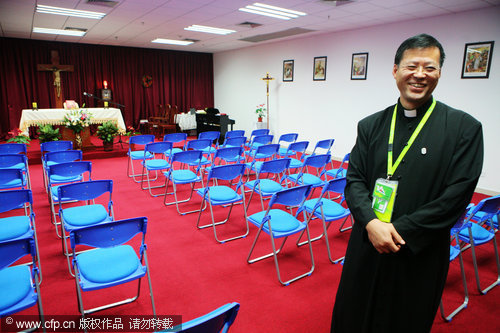 Praying for victory at the Guangzhou Games