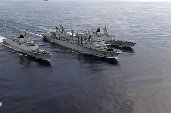 Replenishmen training in the South China Sea