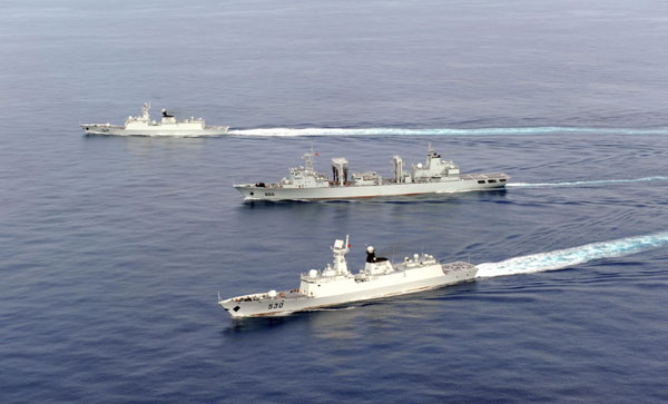 Replenishmen training in the South China Sea