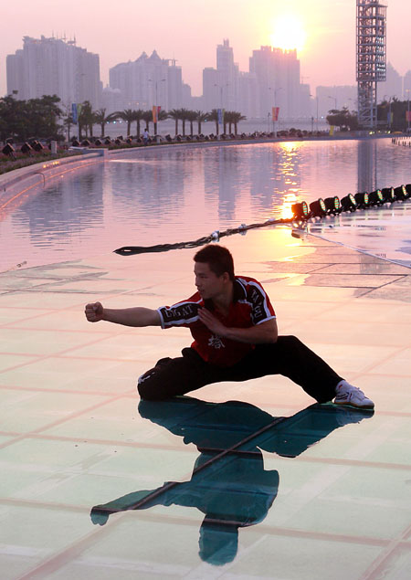 Kungfu show for Asiad opening ceremony 