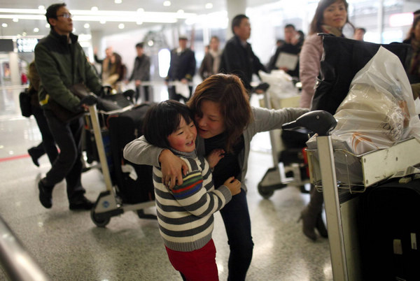 Chinese tourists came back from Egypt