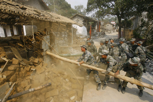 Search for trapped ends in SW China quake zone