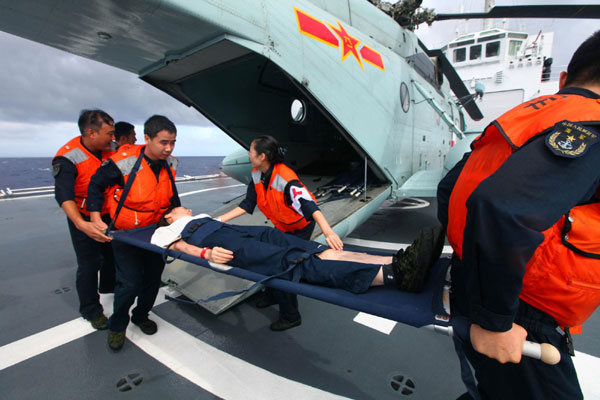 Chinese hospital ship 'Peace Ark' sails across Pacific