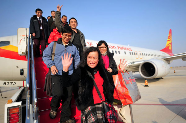 Chinese flights triple in a decade