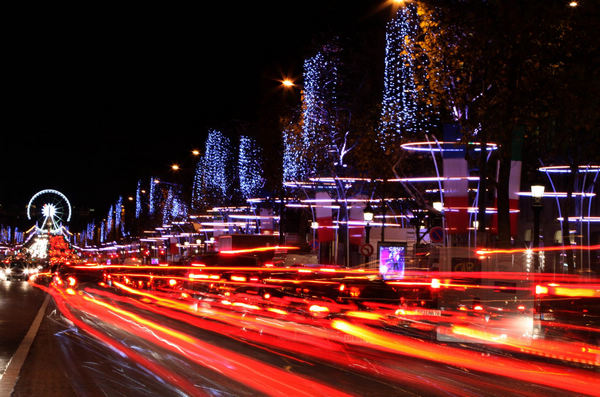 Christmas lights sparkle in Paris