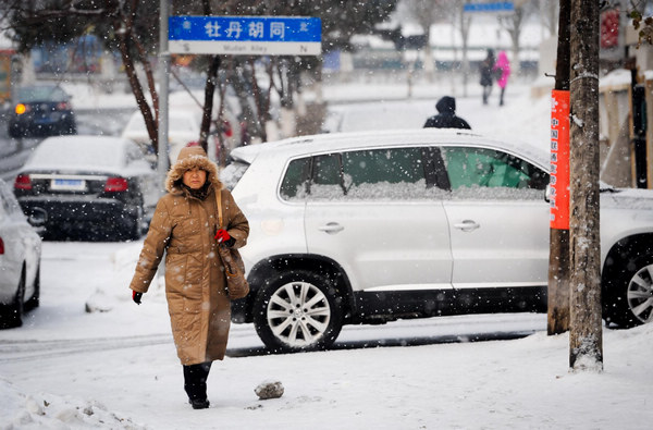 Snowfall hit North China