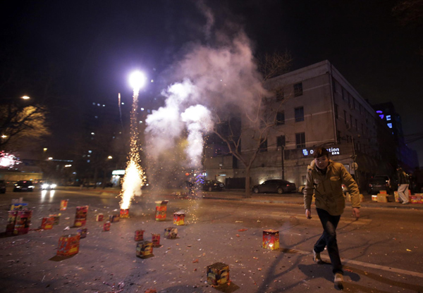 Fireworks mark start of Year of the Snake