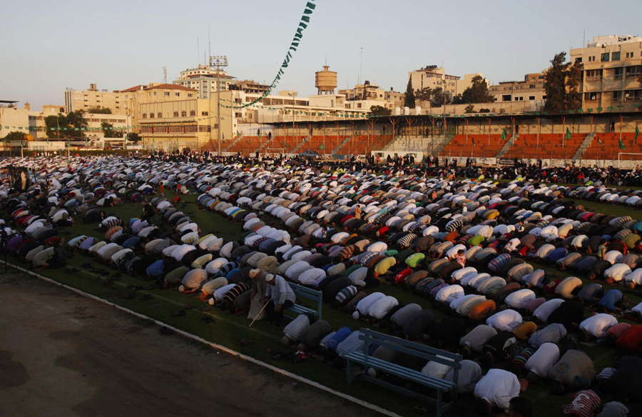 Muslims celebrate the end of Ramadan