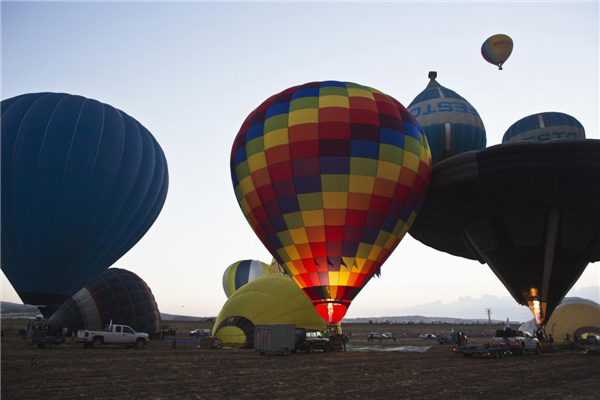 Hot air balloon festival in Israel