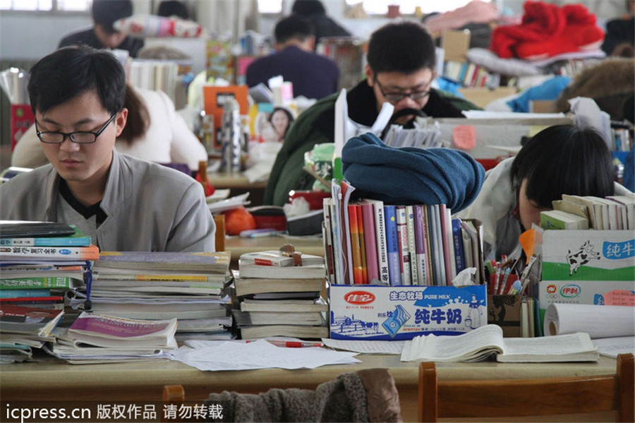 Students start 2-day cram for post-grad exam