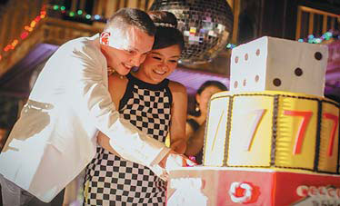 Wedding belles by the beach on Sanya