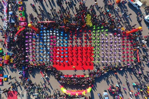 Pingyao county stages martial arts show