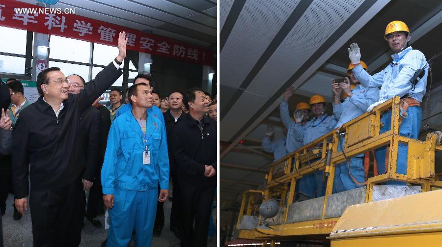 Premier Li Keqiang inspects Chongqing Guoyuan Port and Chongqing Light Rail Line 6