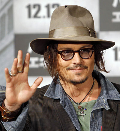 Johnny Depp promotes movie 