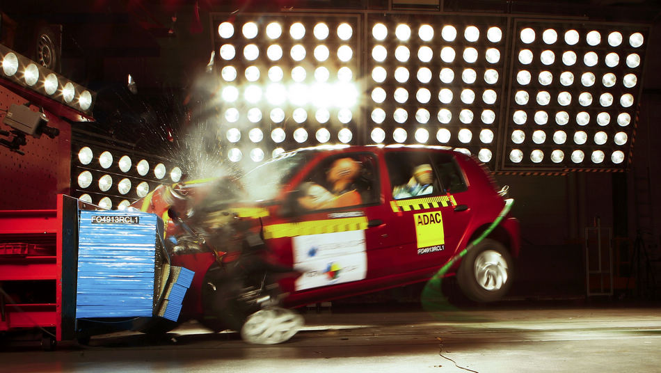 Car crash-test in Landsberg