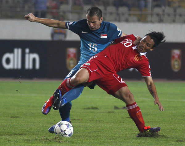 China beats Singapore 2-1 in World Cup qualifier