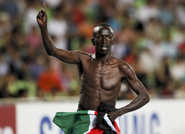 Kemboi snatches gold in men's 3000m steeplechase