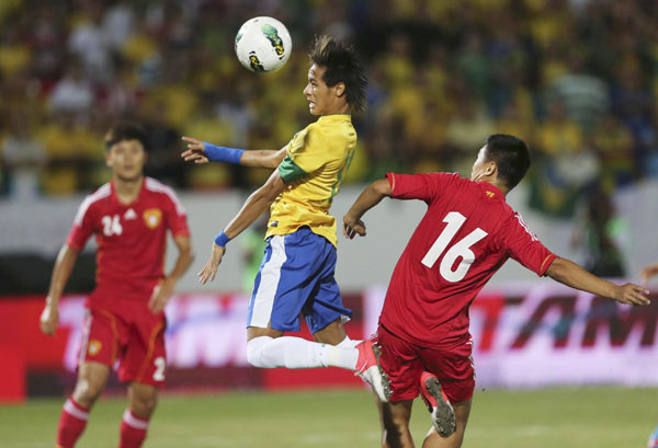 Brazil thrashes China 8-0 in international friendly