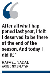 Nadal revels in return to No 1