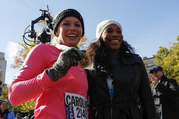 Caroline Wozniacki finishes NYC Marathon