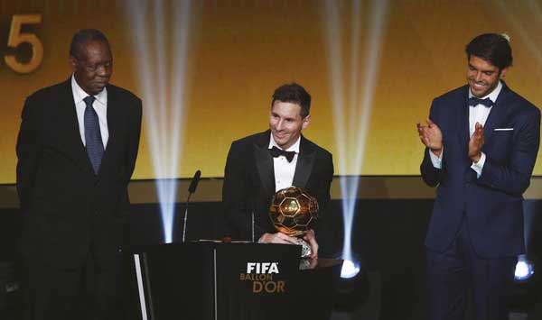 Messi wins unprecedented fifth Ballon d'Or