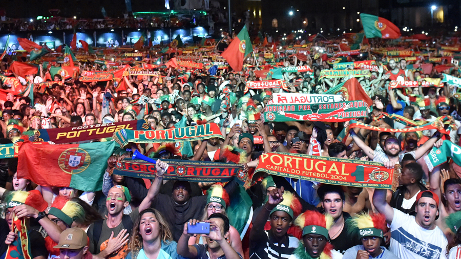 Portugal's fans celebrate victory of Euro 2016 in Lisbon