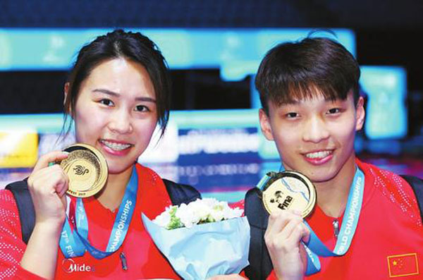 Team China showcases talents in mixed events at Worlds