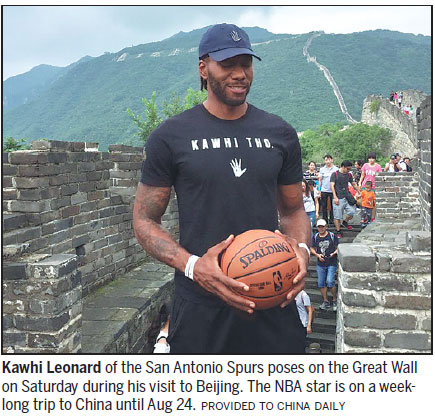 Cool Kawhi charms on China trip