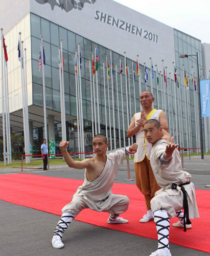 Monks get in on the act with special kungfu show